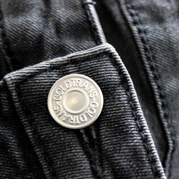 Shein High Rise Slogan Graphic Distressed Black Jean Size L - Picture 4 of 13